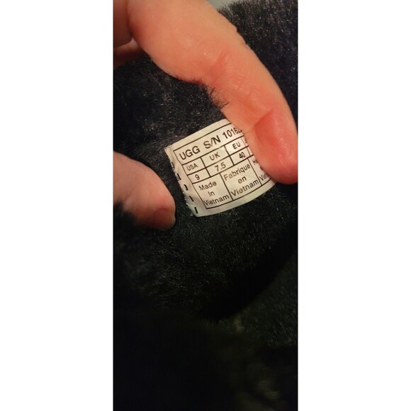 UGG Women Sz 9 Bailey Bow Black Sheepskin Shearling Sherpa Snow Boots 1016225 - Picture 5 of 7